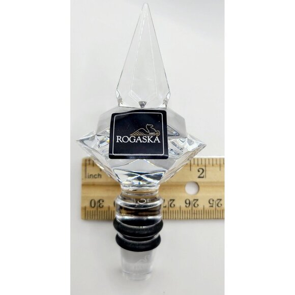 Rogaska Crystal Wine Bottle Stopper Cork For Decanter Slovenia New In Box - Picture 9 of 10